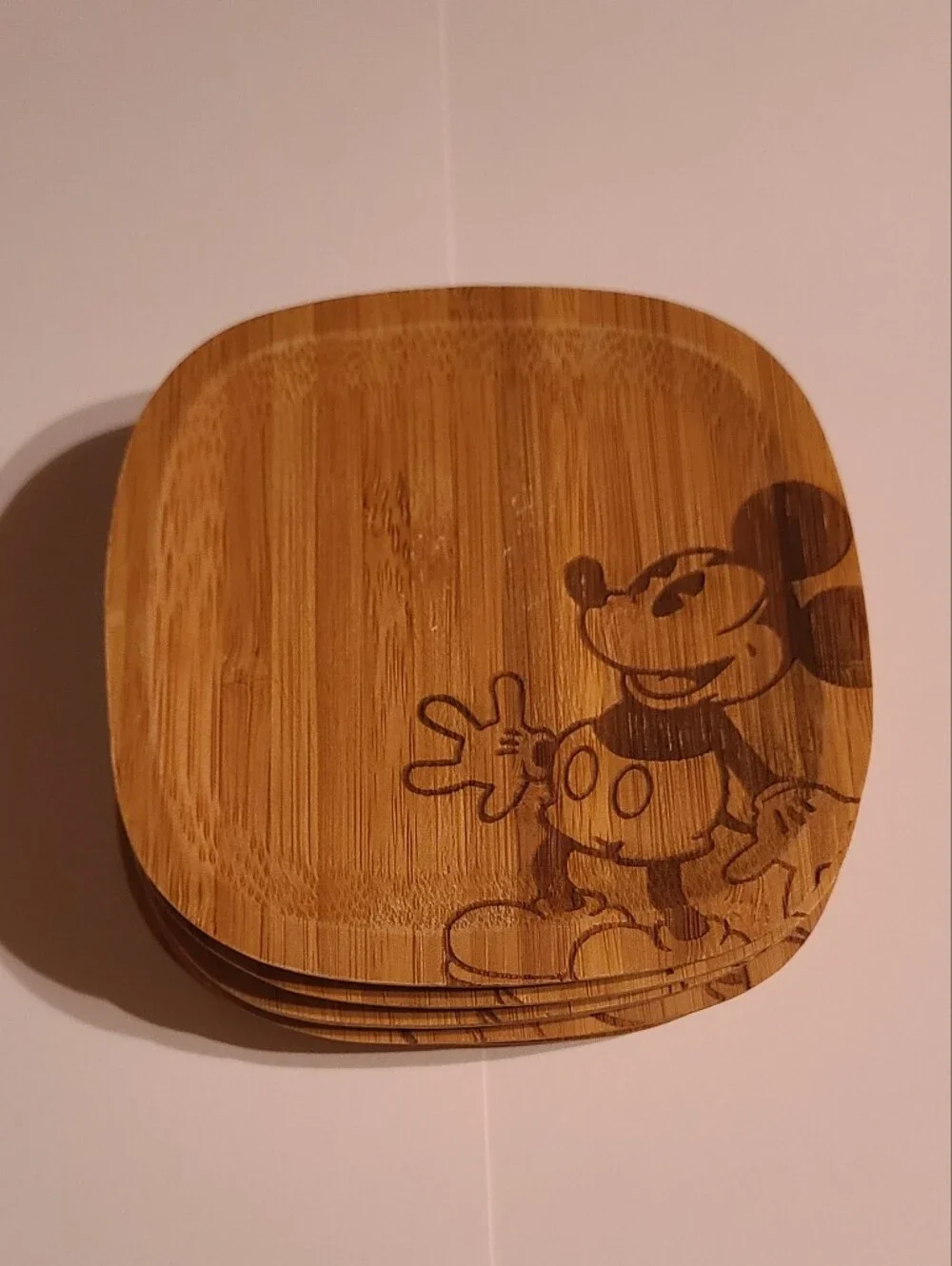 Disney Mickey Mouse Bamboo Coaster's Set Of 6